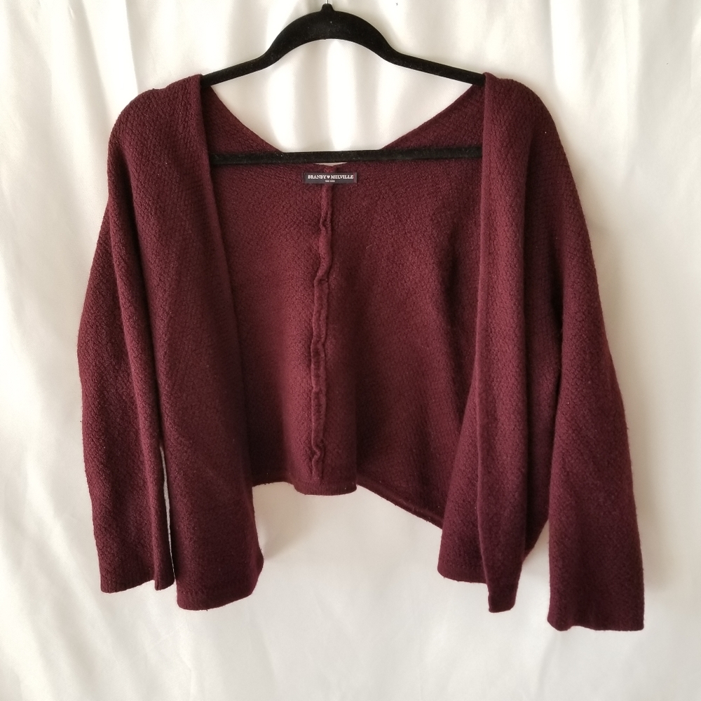 Brandy Melville Caroline maroon cardigan one size